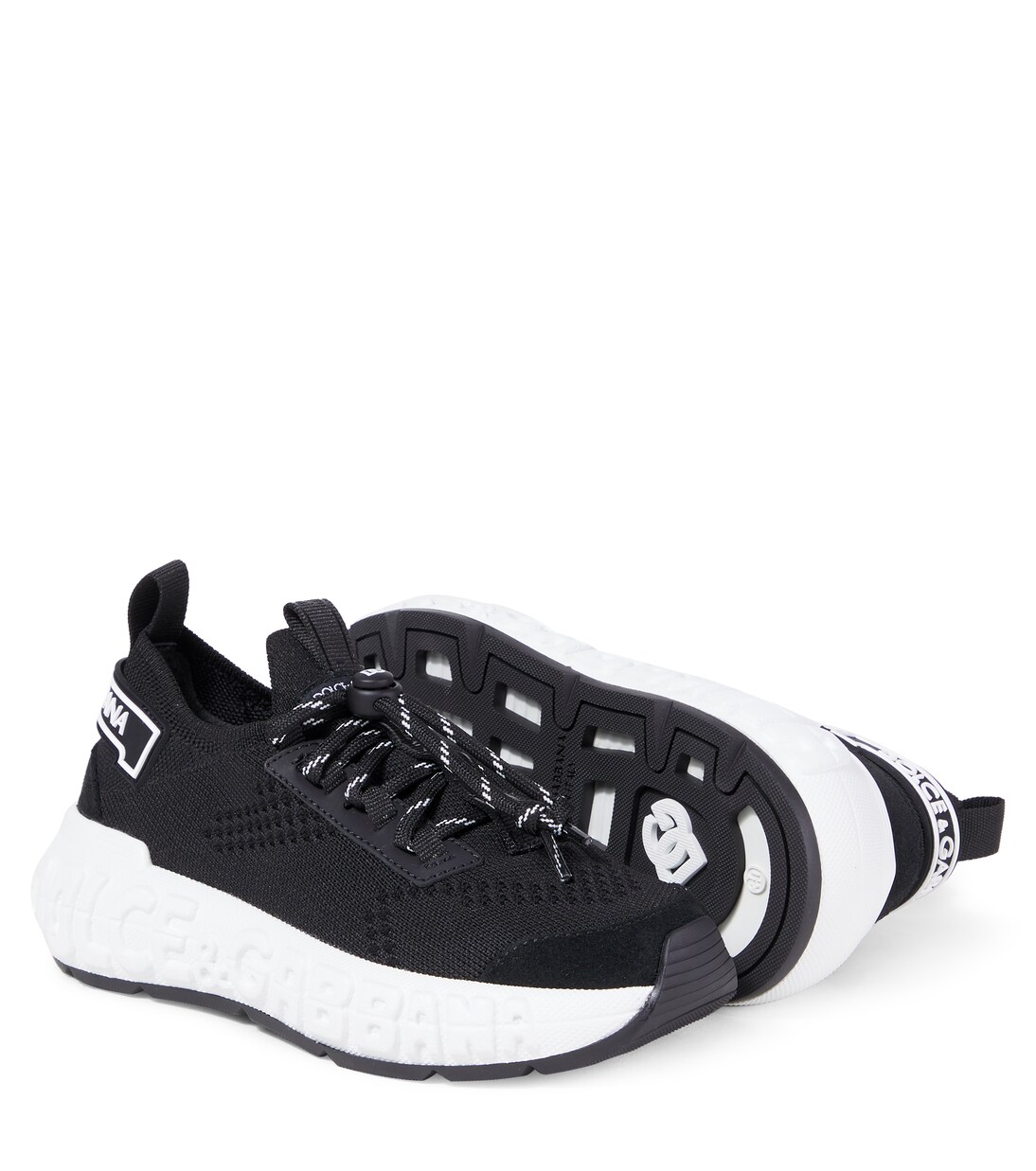 Logo leather-trimmed sneakers | Dolce&Gabbana Kids