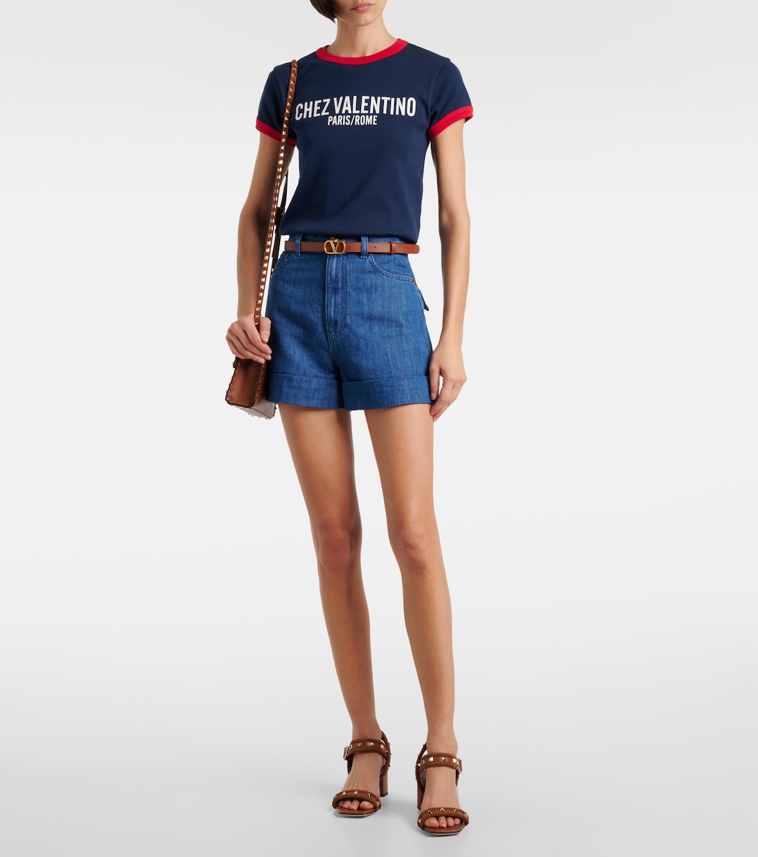 T-Shirt Chez Valentino aus Baumwoll-Jersey | Valentino