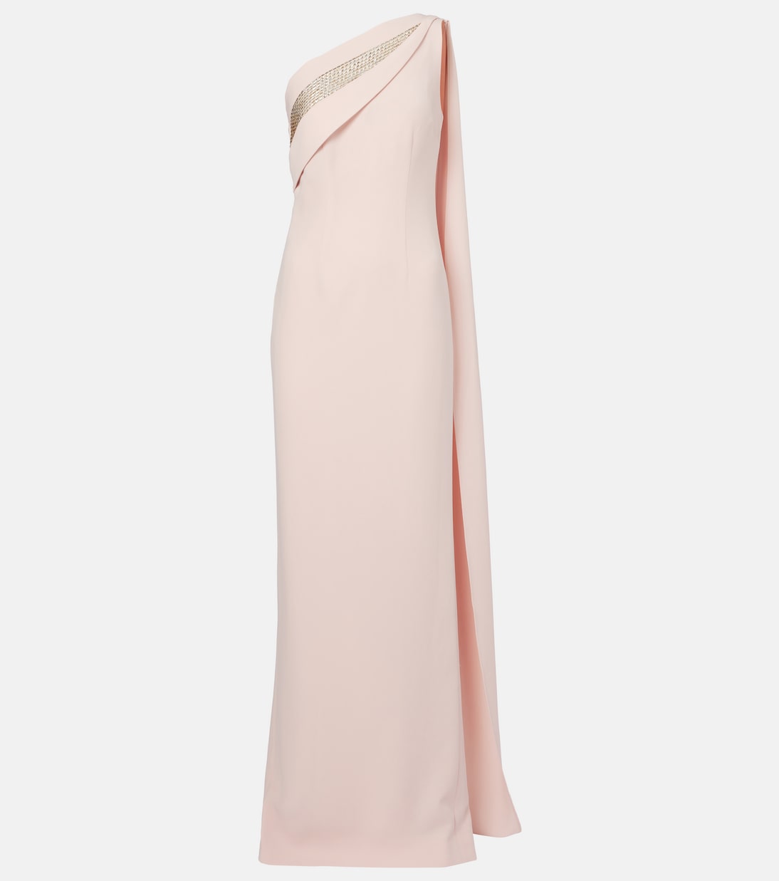 Embellished one-shoulder cady gown | Roland Mouret