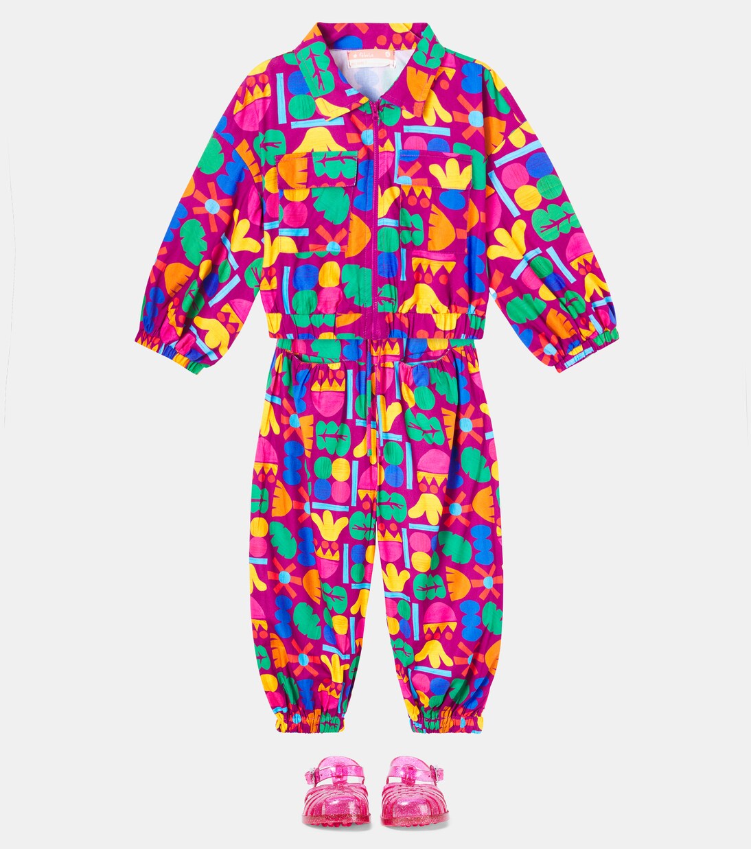 Mais Flores printed cotton pants | Fábula