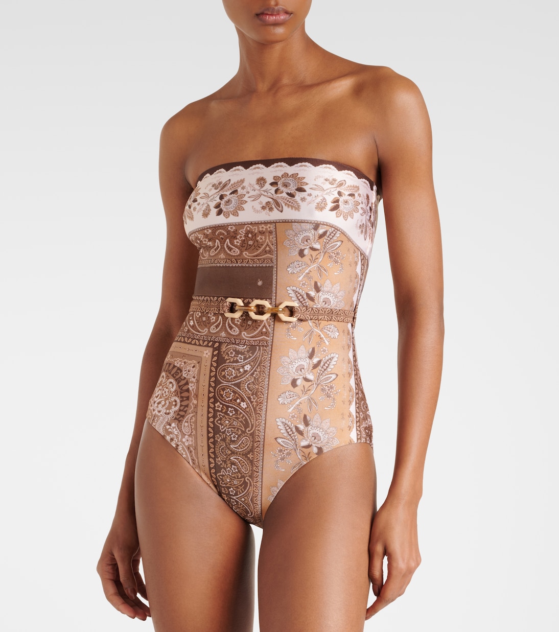 Lucky embellished printed swimsuit | Zimmermann