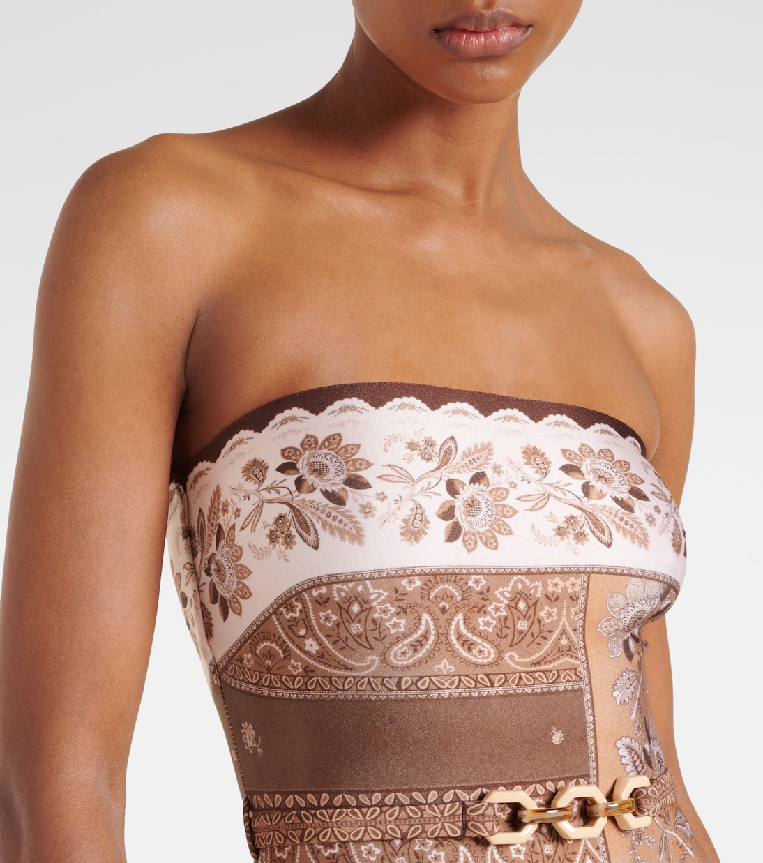 Lucky embellished printed swimsuit | Zimmermann