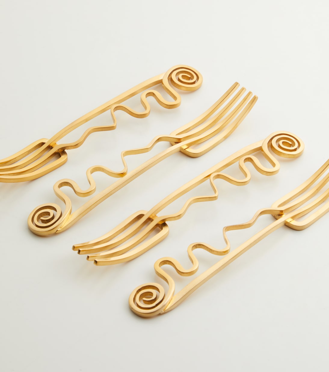 Spirale set of 4 cocktail forks | L'Objet