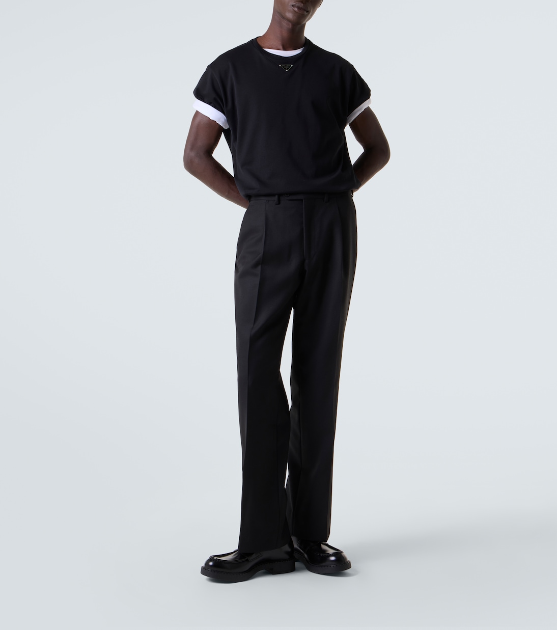 لوفر من الجلد Chocolate | Prada