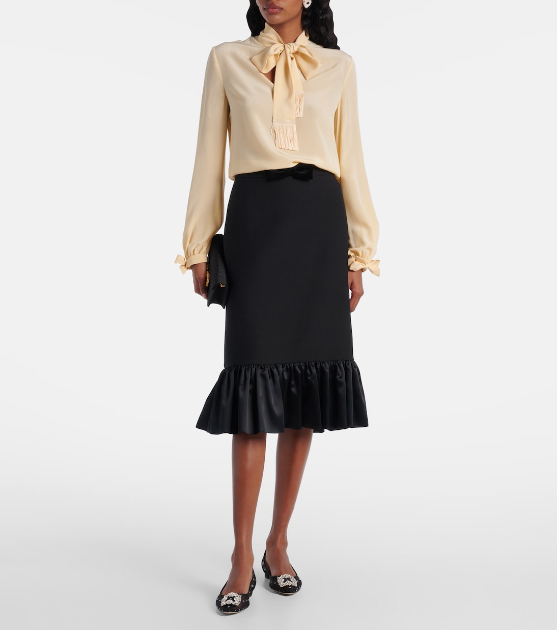 Hangisi embellished mesh ballet flats | Manolo Blahnik