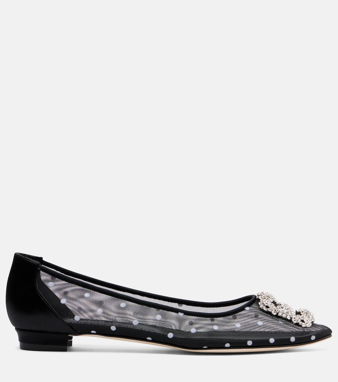 Hangisi embellished mesh ballet flats | Manolo Blahnik
