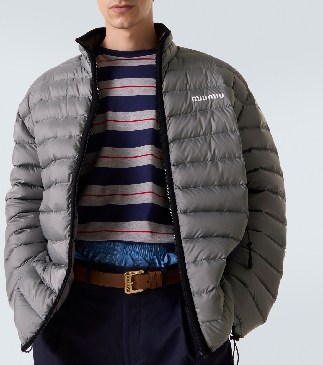 패널 다운 재킷 | Miu Miu