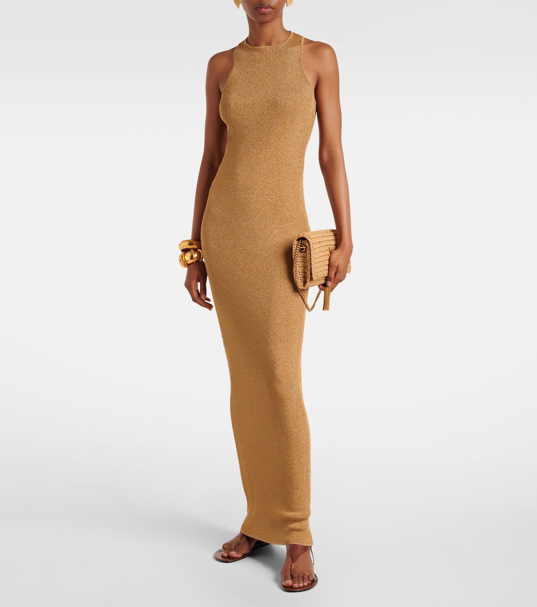 Cassandra leather thong sandals | Saint Laurent