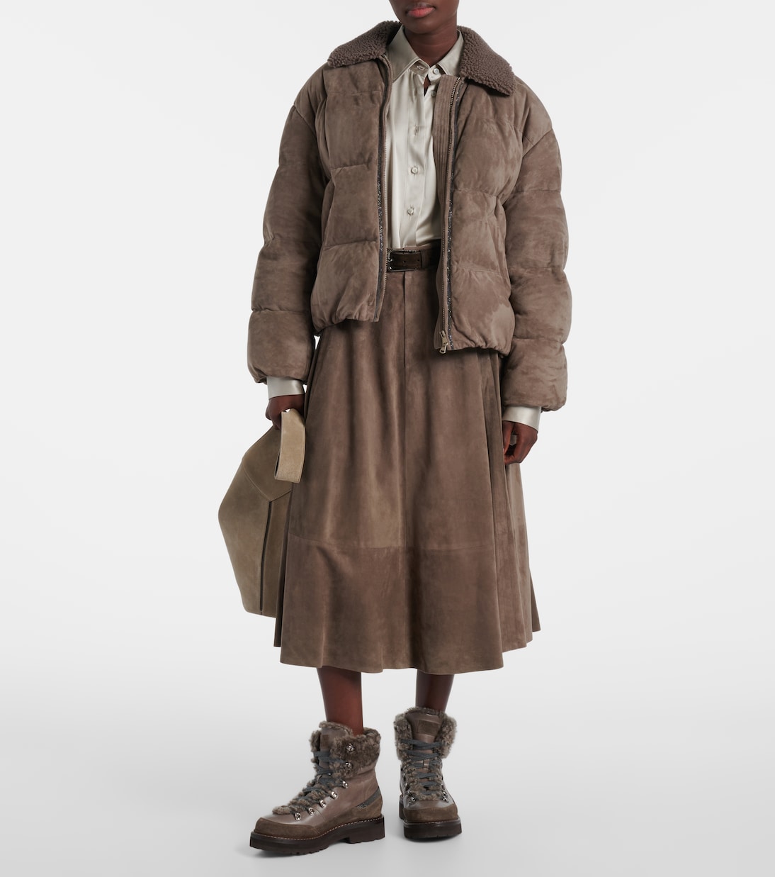 Shearling-lined leather ankle boots  | Brunello Cucinelli