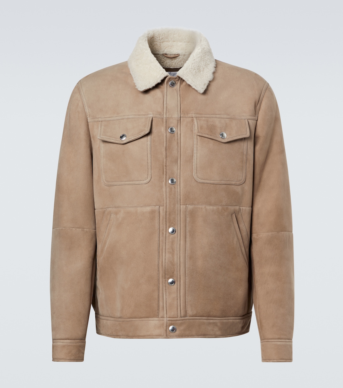Shearling-lined suede jacket | Brunello Cucinelli