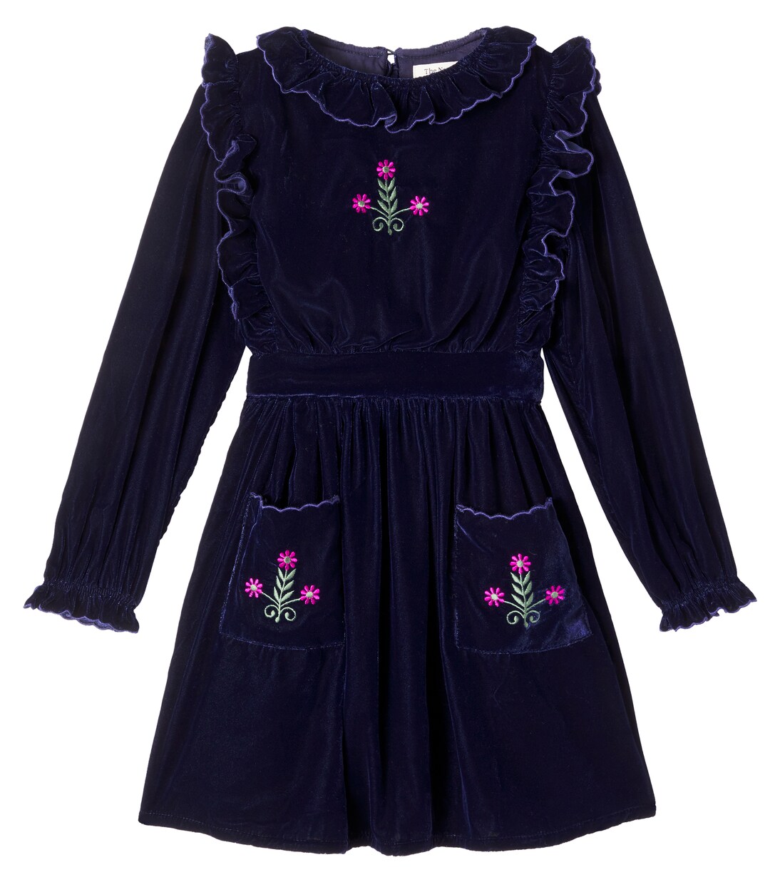 Abril embroidered velvet dress | The New Society
