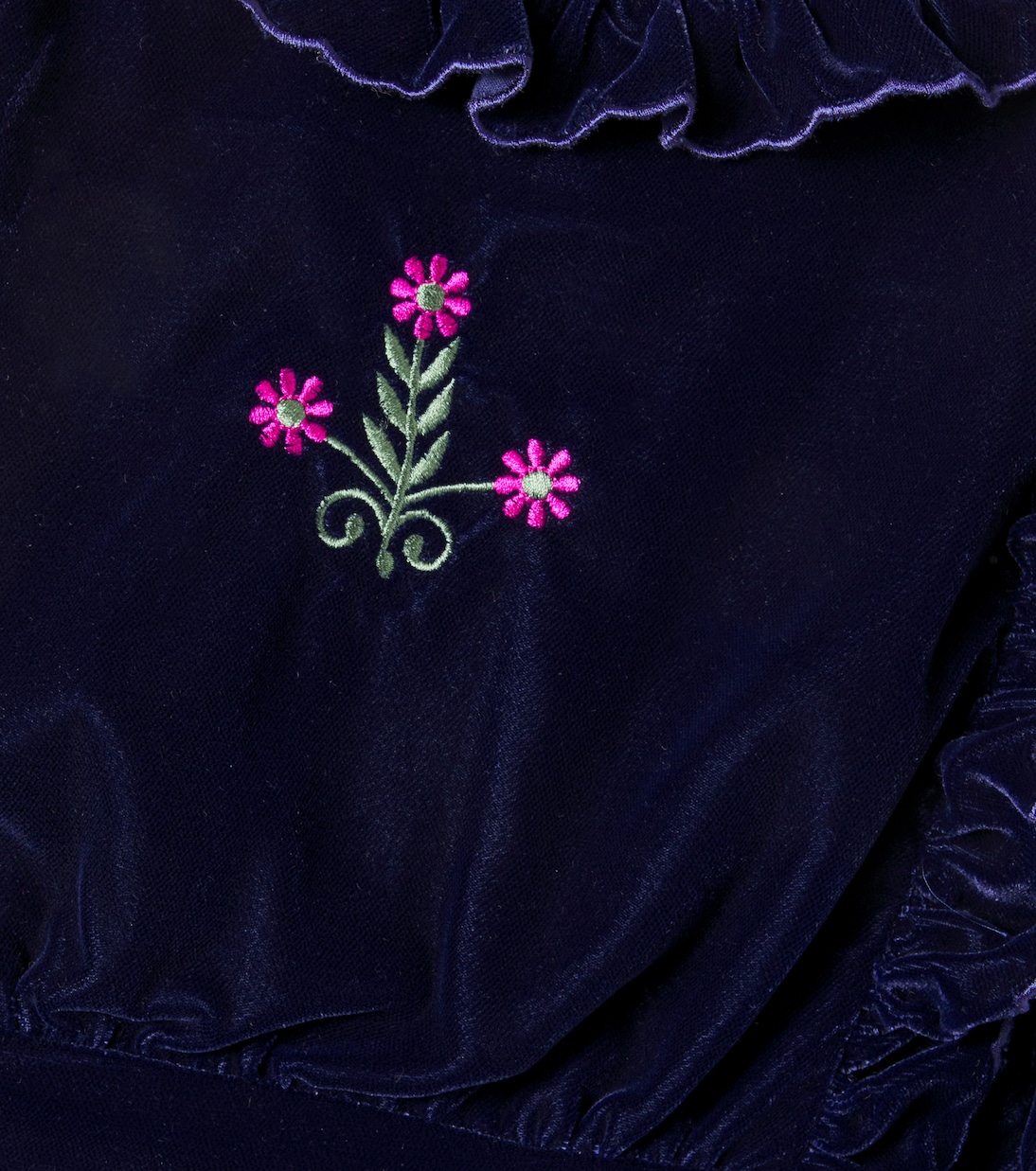 Abril embroidered velvet dress | The New Society