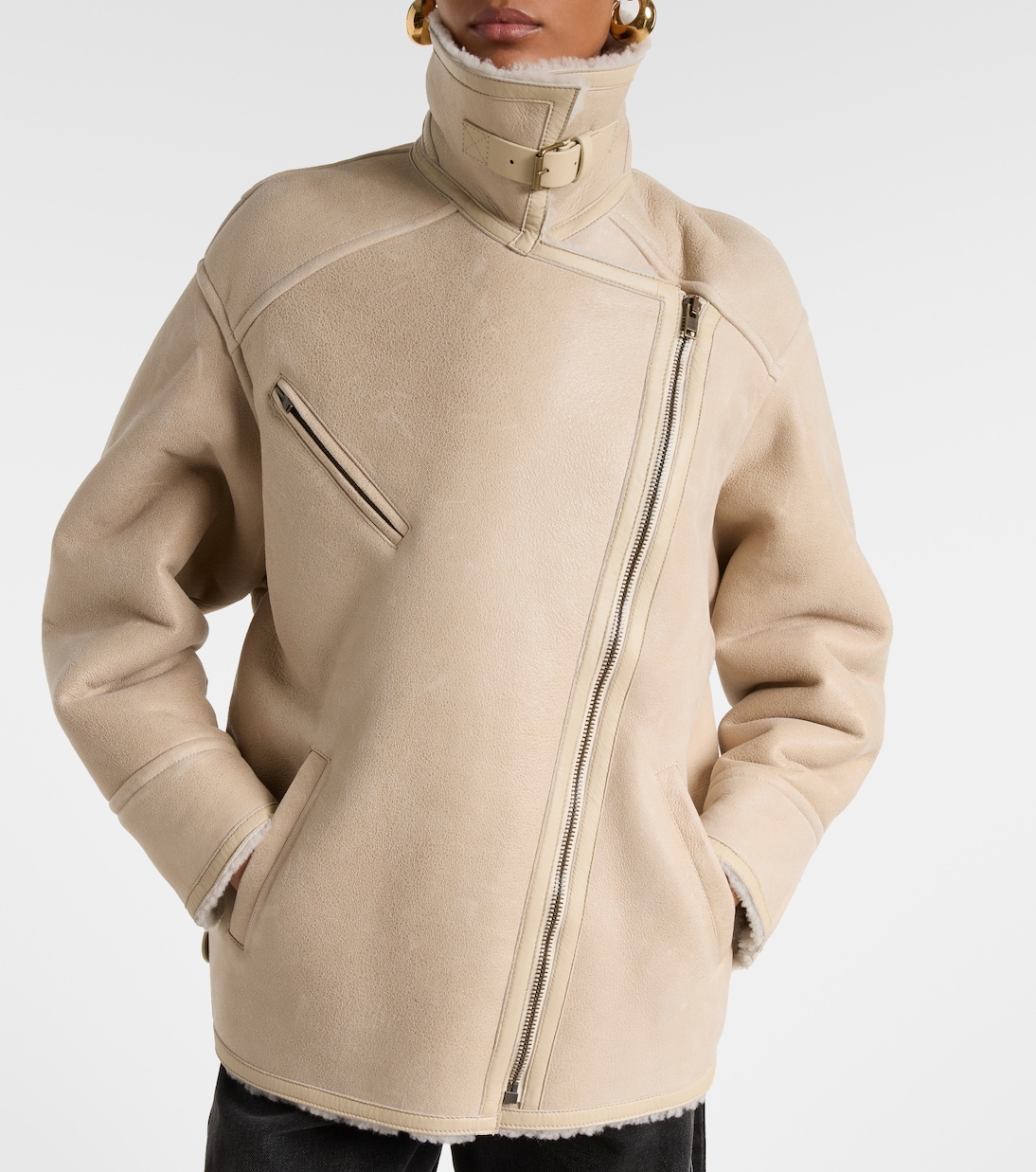 Lederjacke Adelina mit Shearling | Isabel Marant