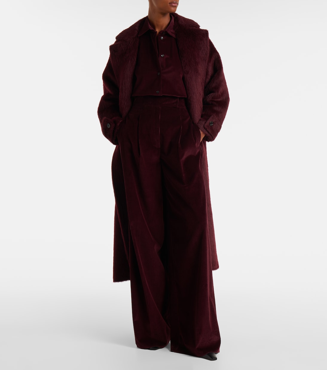 High-rise cotton corduroy wide-leg pants | Max Mara