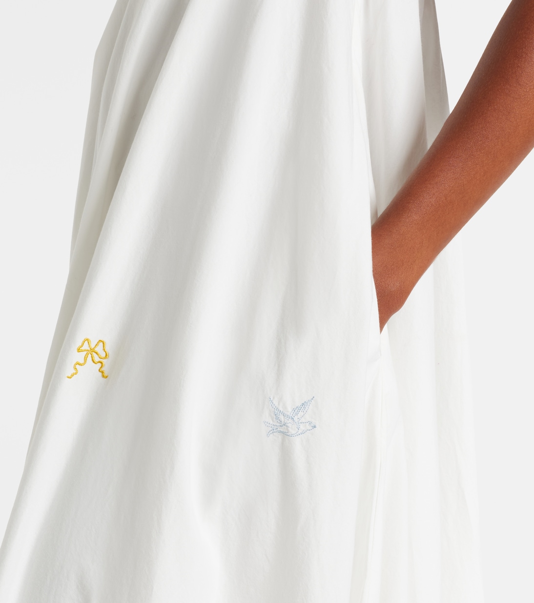 Giulia embroidered cotton maxi dress | Alémais