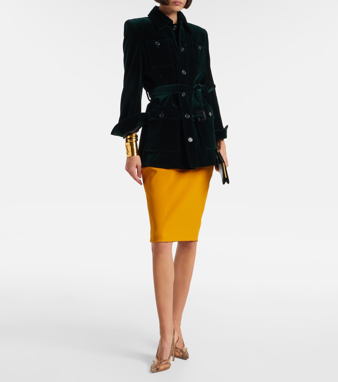 Diana 95 leather-trimmed PU slingback pumps | Gianvito Rossi