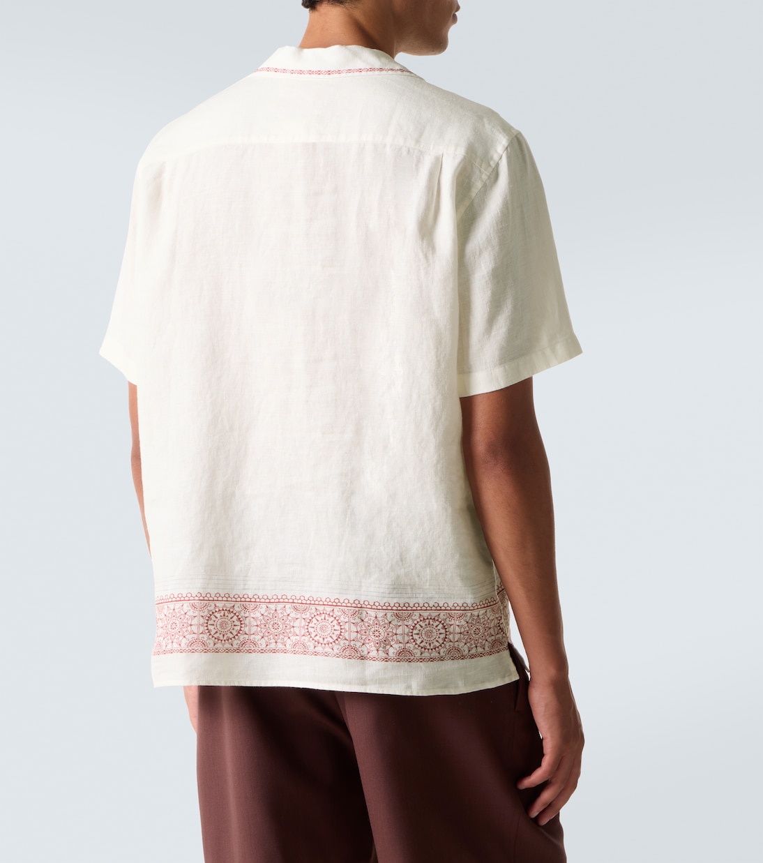 Maitan printed linen bowling shirt | Orlebar Brown