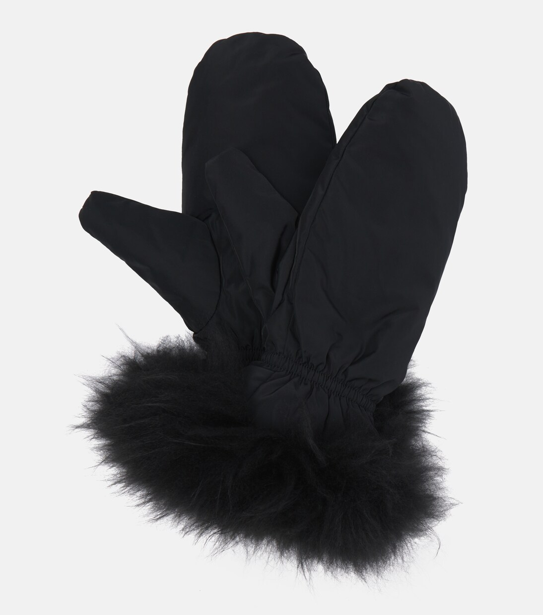 Wool-trimmed down gloves | Yves Salomon