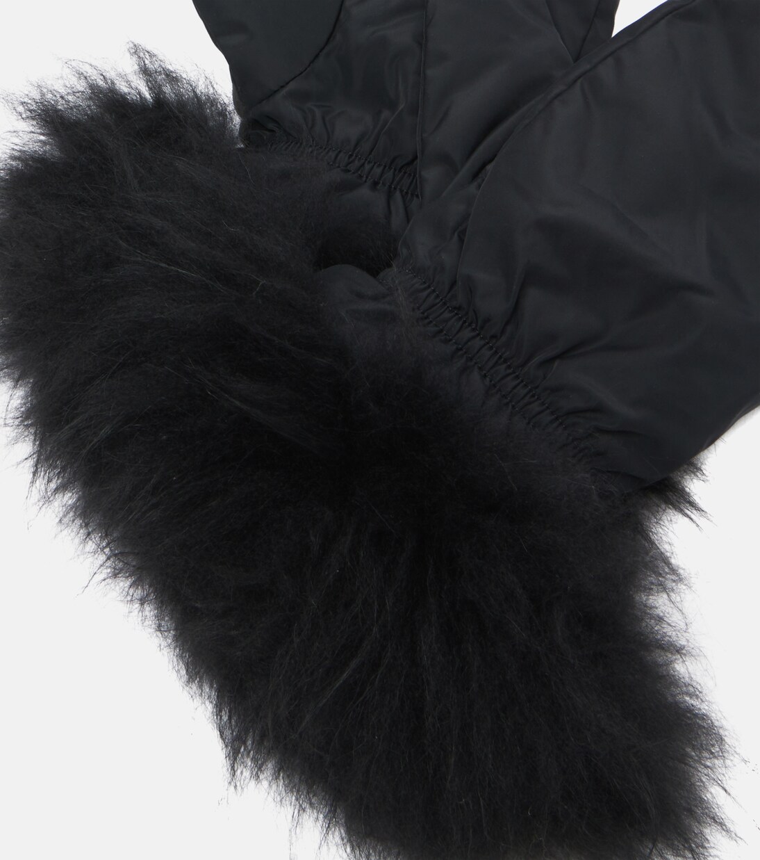 Wool-trimmed down gloves | Yves Salomon