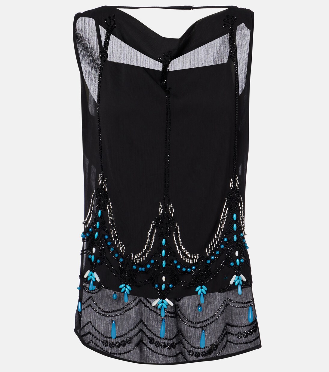 Besticktes Top aus Jersey | Xu Zhi