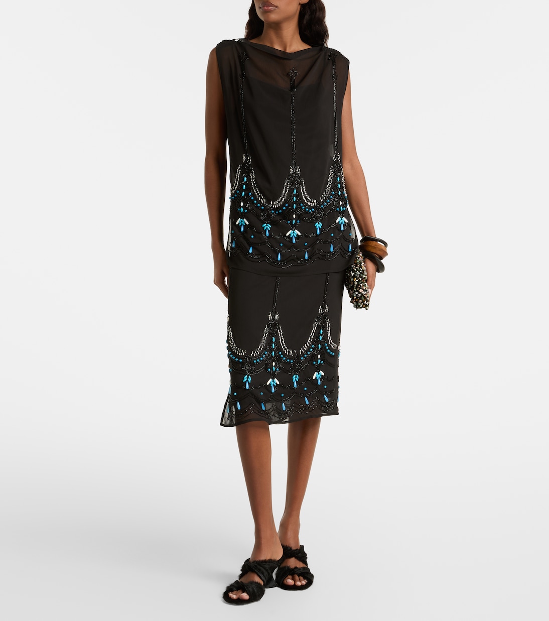 Besticktes Top aus Jersey | Xu Zhi