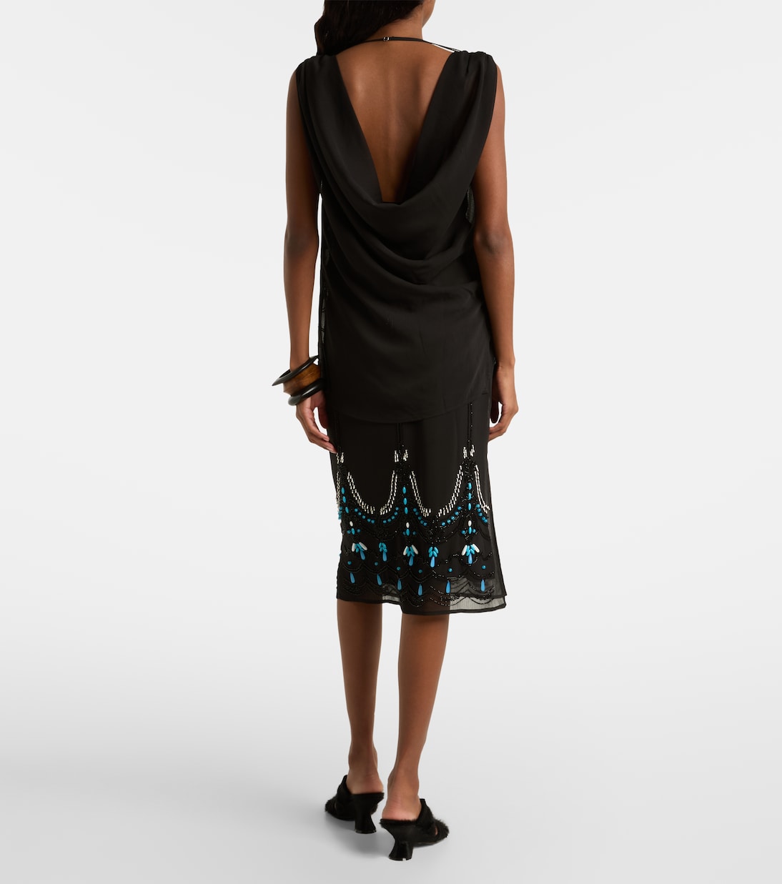 Besticktes Top aus Jersey | Xu Zhi