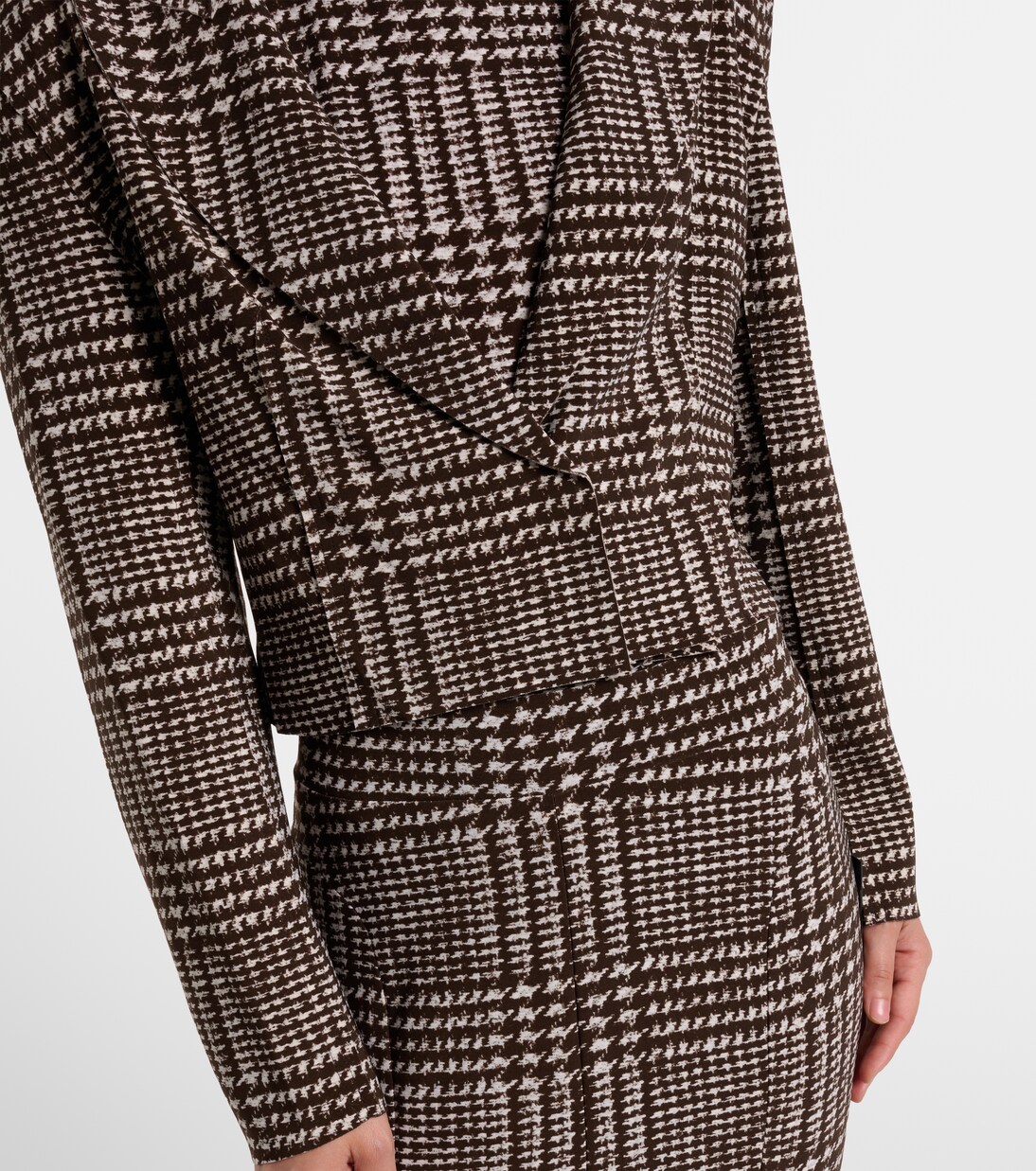 Houndstooth cropped blazer | Norma Kamali
