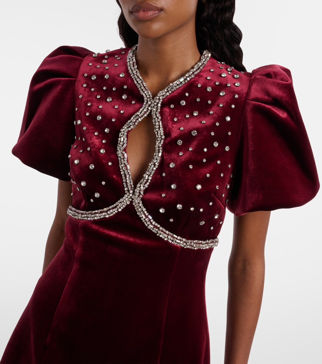 Edwiena embellished velvet minidress | Rebecca Vallance