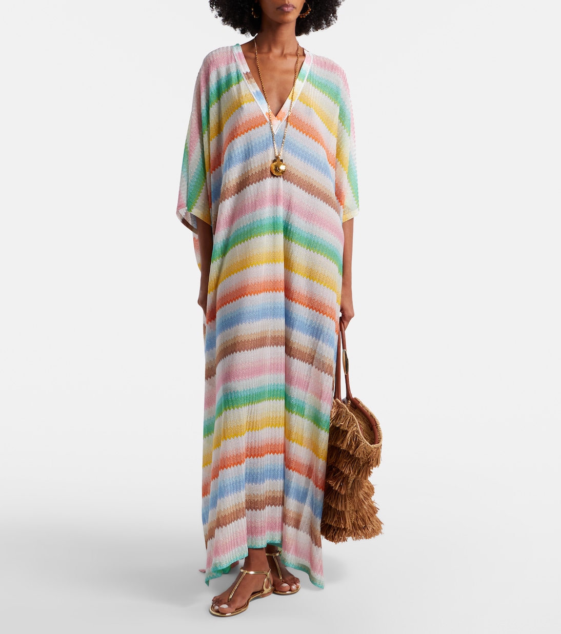 Kaftan aus Häkelstrick | Missoni