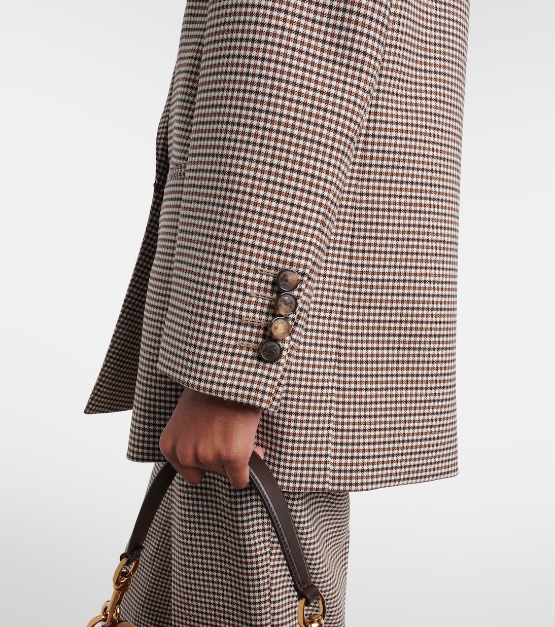 Blazer en laine mélangée à carreaux | Etro