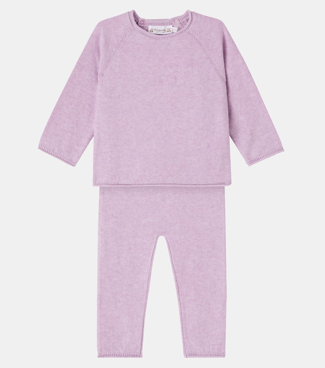 Loana cotton and cashmere sweater and pants set | Bonpoint