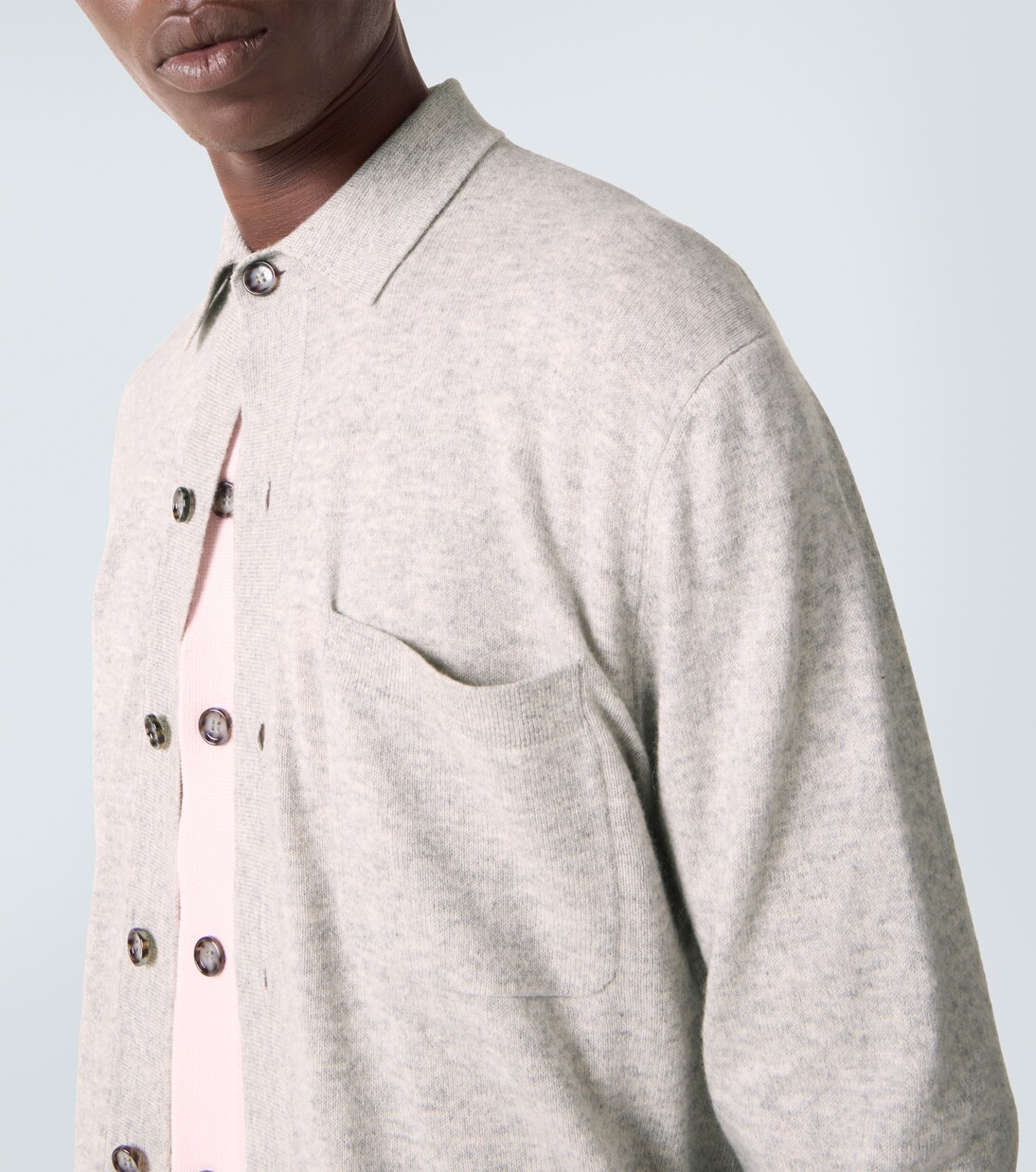 Hemdjacke aus Baumwolle und Kaschmir | Allude