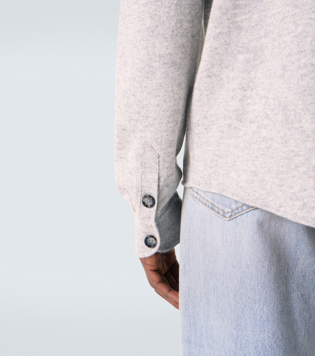 Hemdjacke aus Baumwolle und Kaschmir | Allude