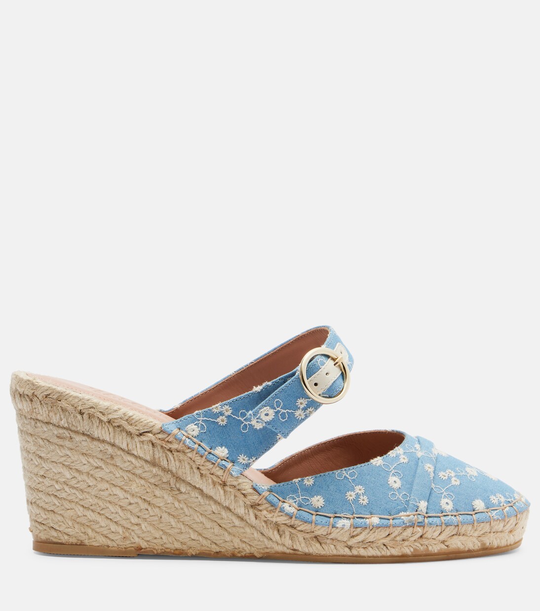 Espadrilles compensées Farah en denim | Malone Souliers