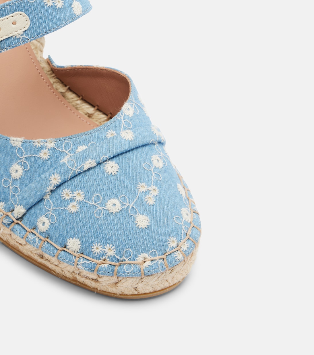 Espadrilles compensées Farah en denim | Malone Souliers
