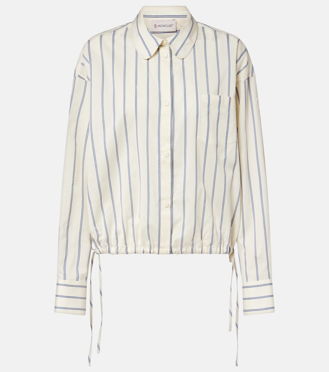 Striped cotton and silk shirt | Moncler