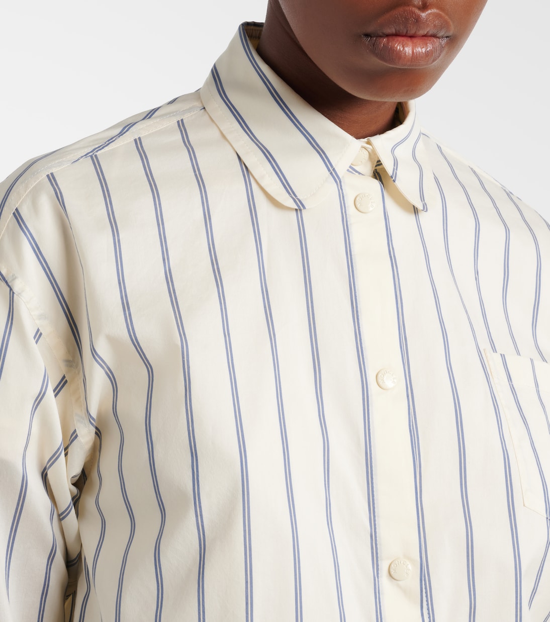 Striped cotton and silk shirt | Moncler