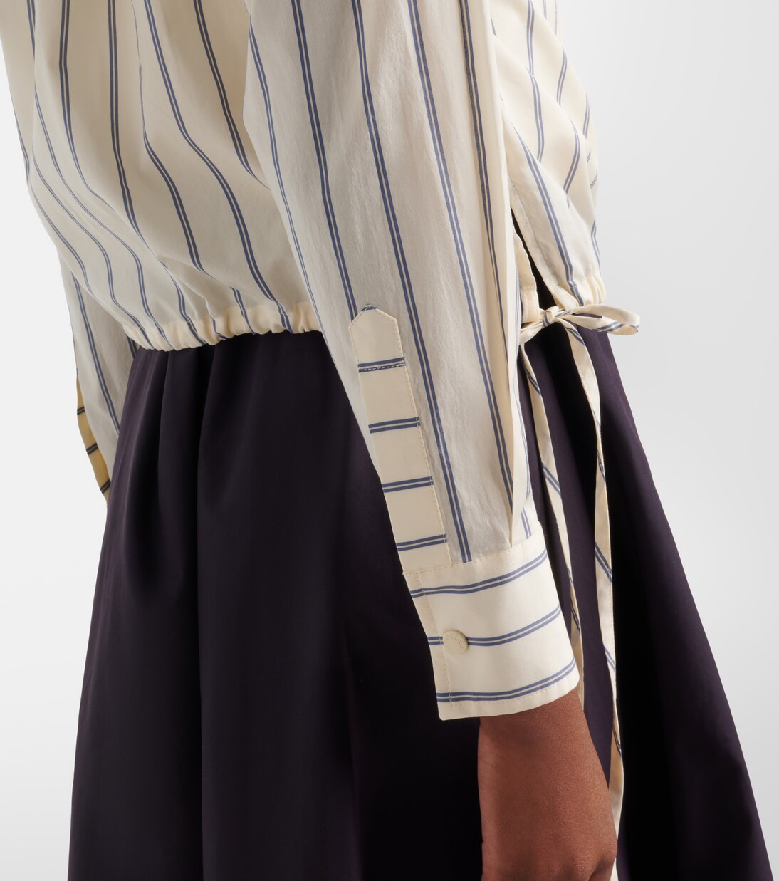 Striped cotton and silk shirt | Moncler