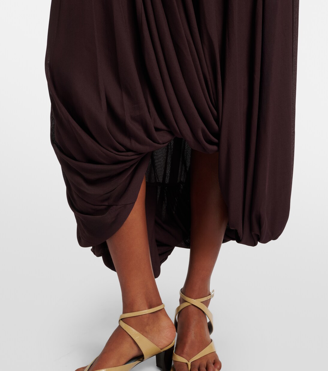 Gabri draped one-shoulder jersey midi dress | Proenza Schouler