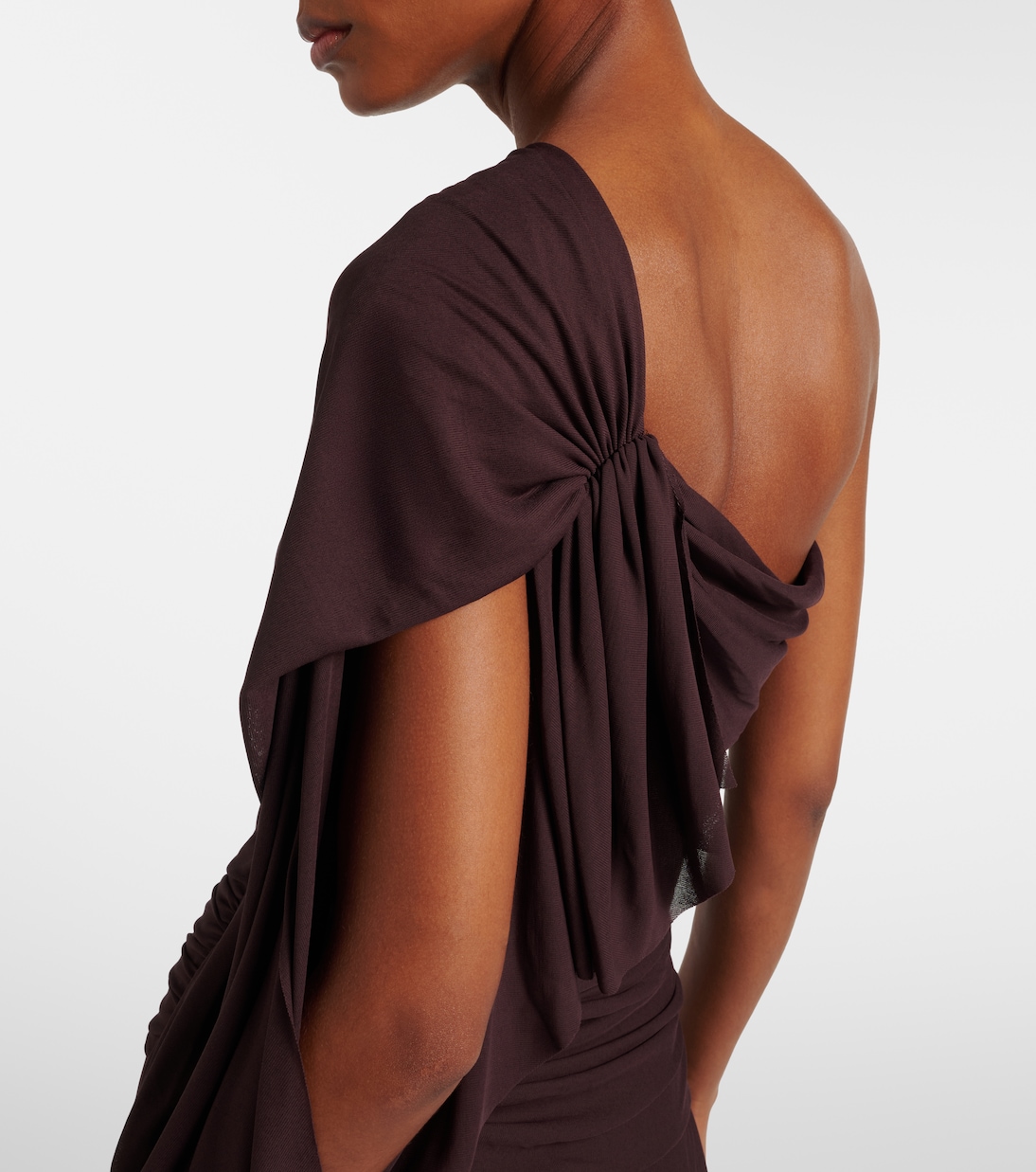 Gabri draped one-shoulder jersey midi dress | Proenza Schouler