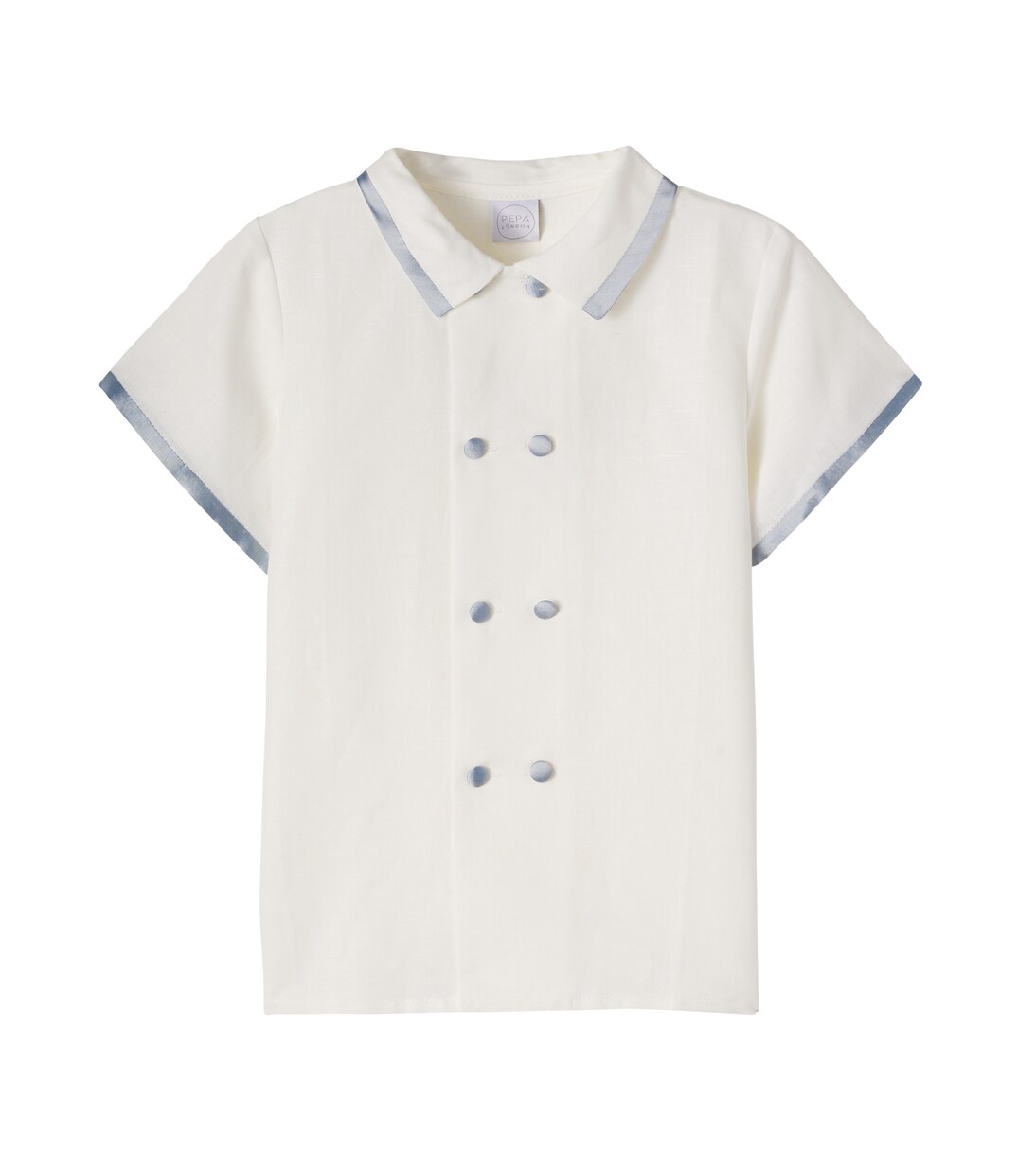 Silk-trimmed linen and cotton shirt | Pepa London