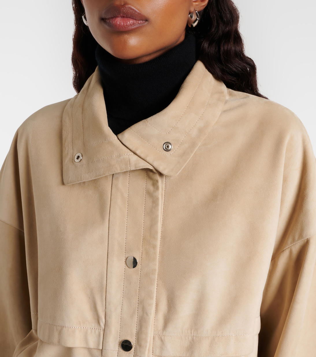 Jacke Park aus Veloursleder | Nour Hammour