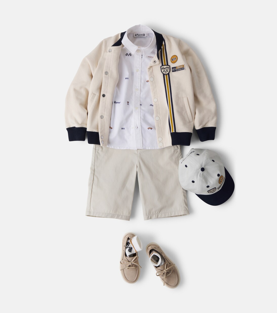 x Porsche Daho cotton jacquard shirt | Bonpoint