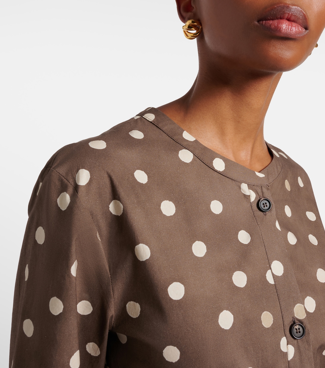 Pesche polka-dot cotton shirt dress | 'S Max Mara