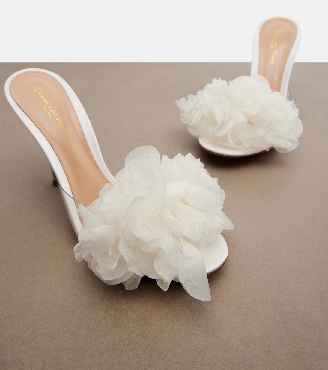 Mules con aplique floral | Gianvito Rossi