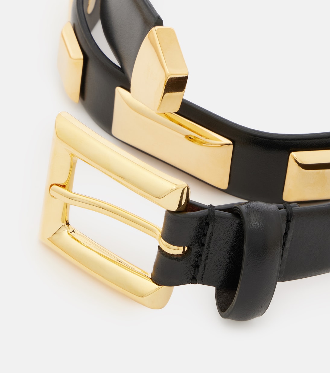 Ceinture Josephine en cuir cloutée | Nour Hammour