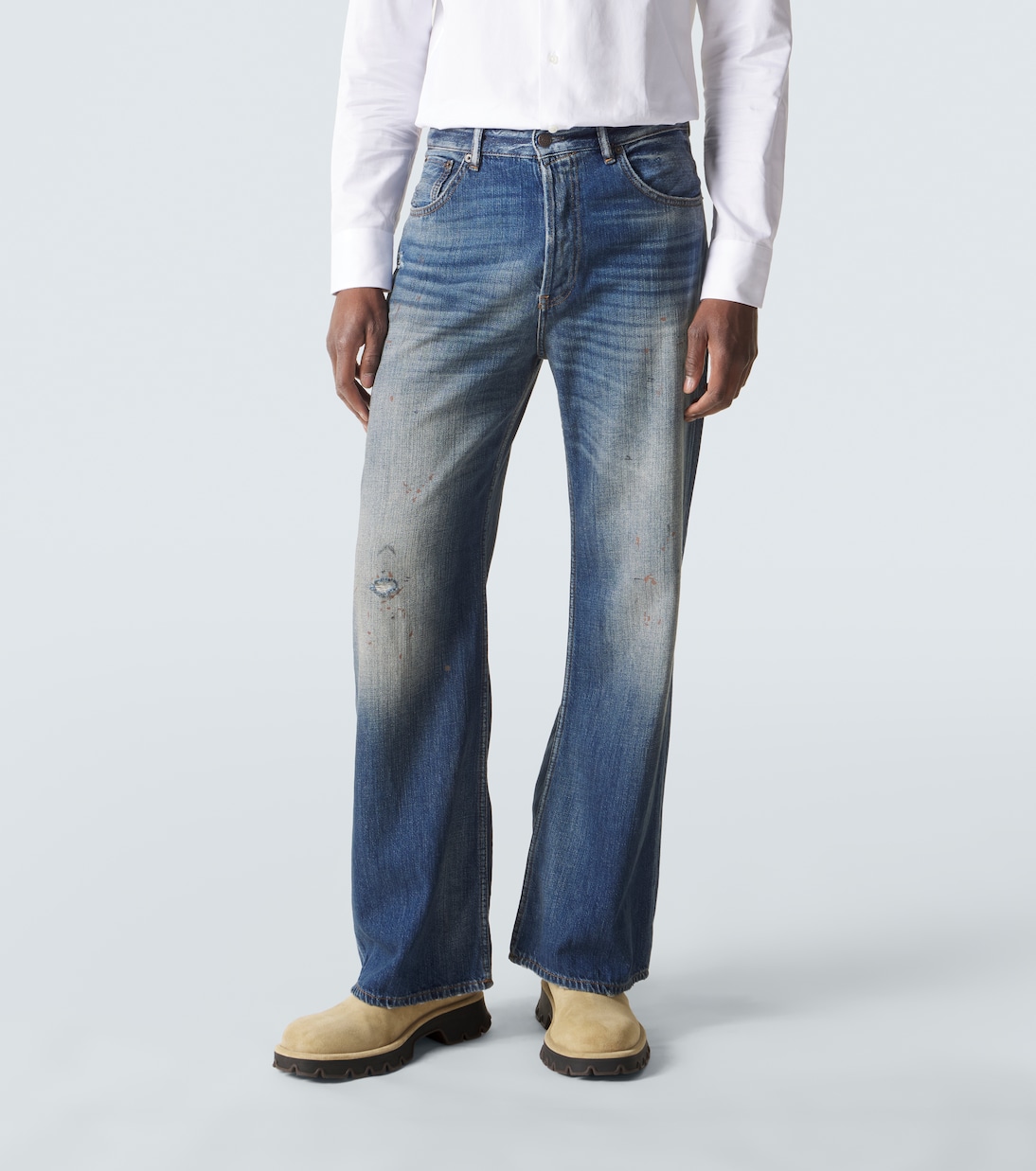 2021 distressed wide-leg jeans | Acne Studios