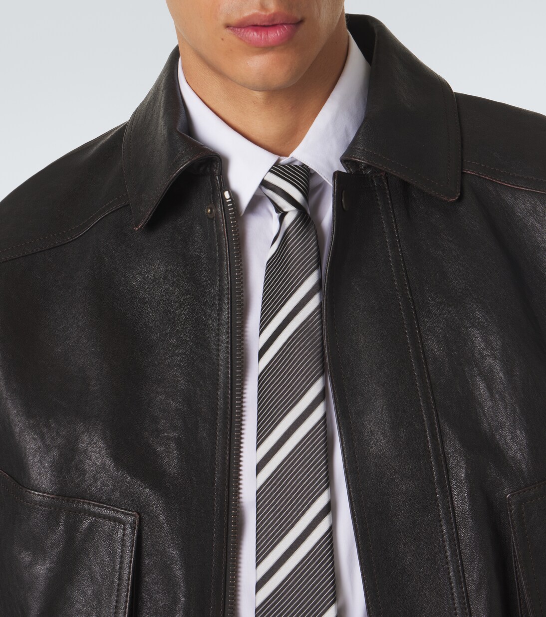 Striped silk tie | Saint Laurent