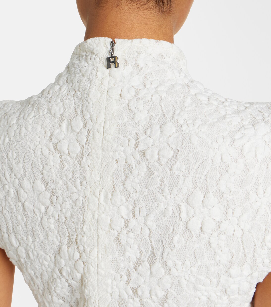 Ruched lace-trimmed maxi dress | Rotate