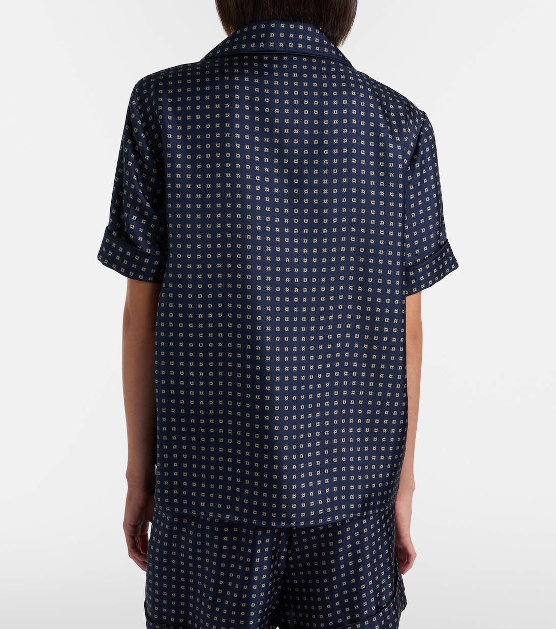 Printed silk satin pajama shirt | Saint Laurent
